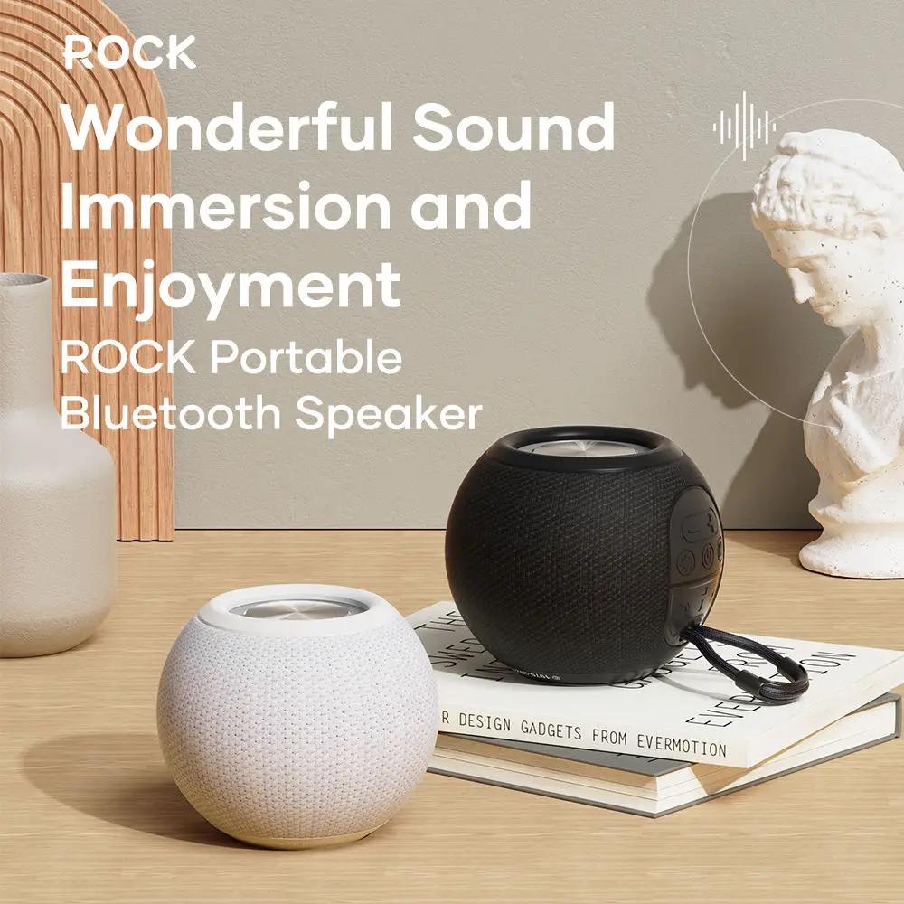 ROCK Mini Wireless Bluetooth Speaker Portable High Power Outdoor Waterproof Sound Column Subwoofer Shower Small Loud